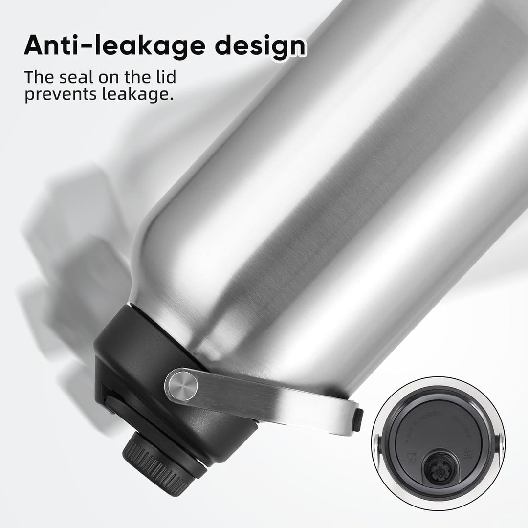 Stainless Steel 1 Gal Insulated Water Bottle For Hot & Cold Drinks