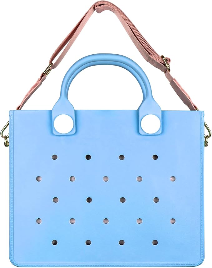 EVA Beach Bag Tote for Women, Waterproof Sandproof Lightweight Diy Charm Handbag (MOQ 10 Sets)