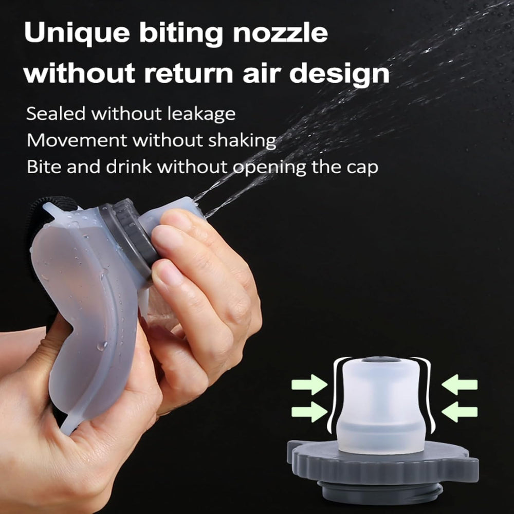 Wearable Hands-Free Leak-Proof Silicone Sports Water Bottle (MOQ 10 sets)