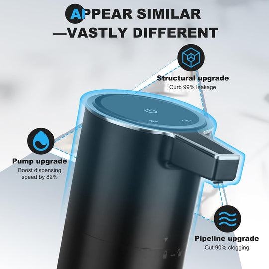 Automatic Soap Dispenser Liquid Touchless 13.52oz/400ml Wall USB Rechargeable (MOQ 10 Sets)