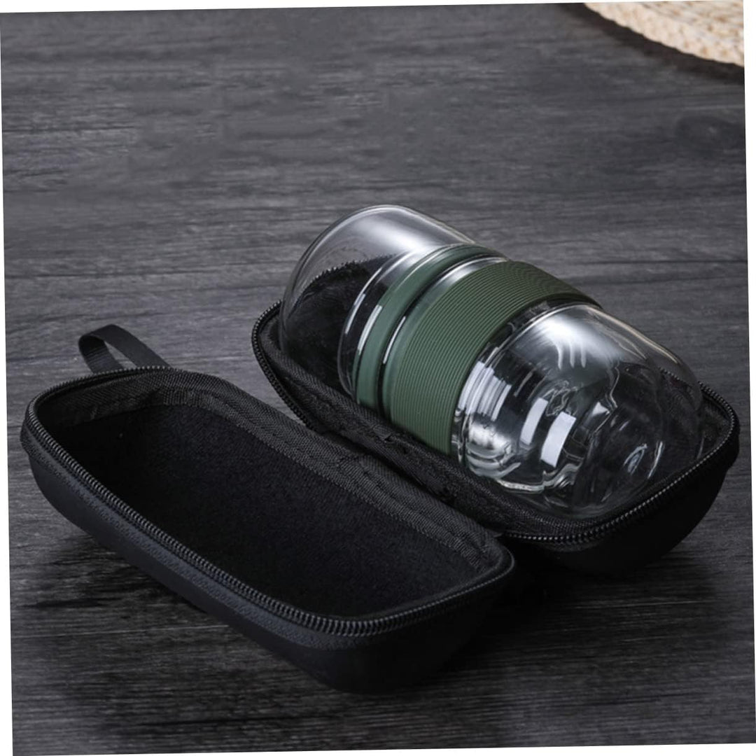 Portable Travel Tea Set with Carrying Case Glass Teapot and Infuser for Loose Leaf Tea (MOQ 10 Sets)