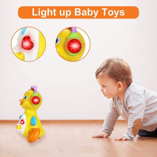 Musical Flapping Yellow Duck, Crawling Tummy Time (MOQ 10 Sets)