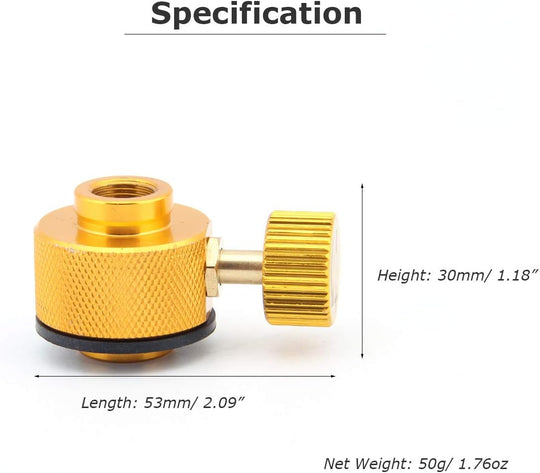 Gas Refill Adapter Filling Butane Canister Hiking Equipment Propane Adapter (MOQ 10 Sets)