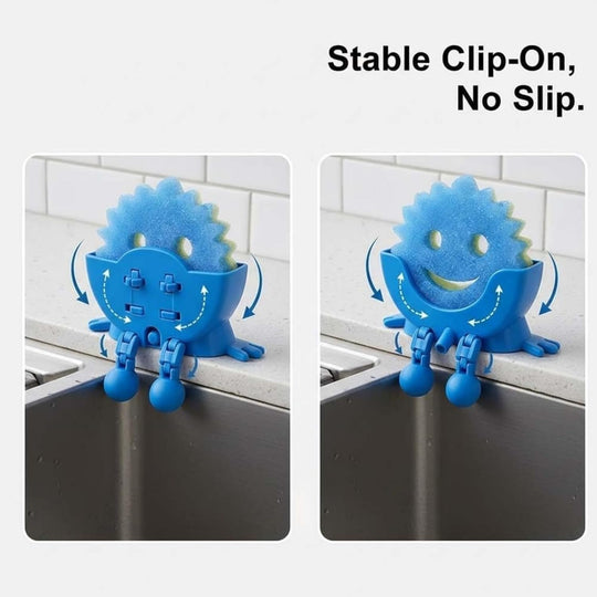 Hanging Sponge Holder with Drainage for Kitchen Sink – Compatible with Scrub Daddy, Self-Draining Sponge Caddy (MOQ 10 Sets)