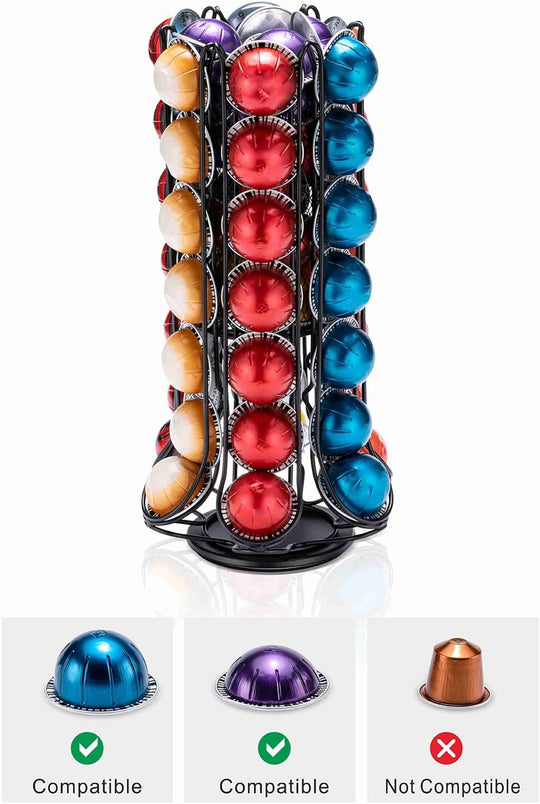 Rotating Coffee Bar Organizer Rack 60pcs Coffee Capsule Storage Organizer (MOQ 10 Sets)