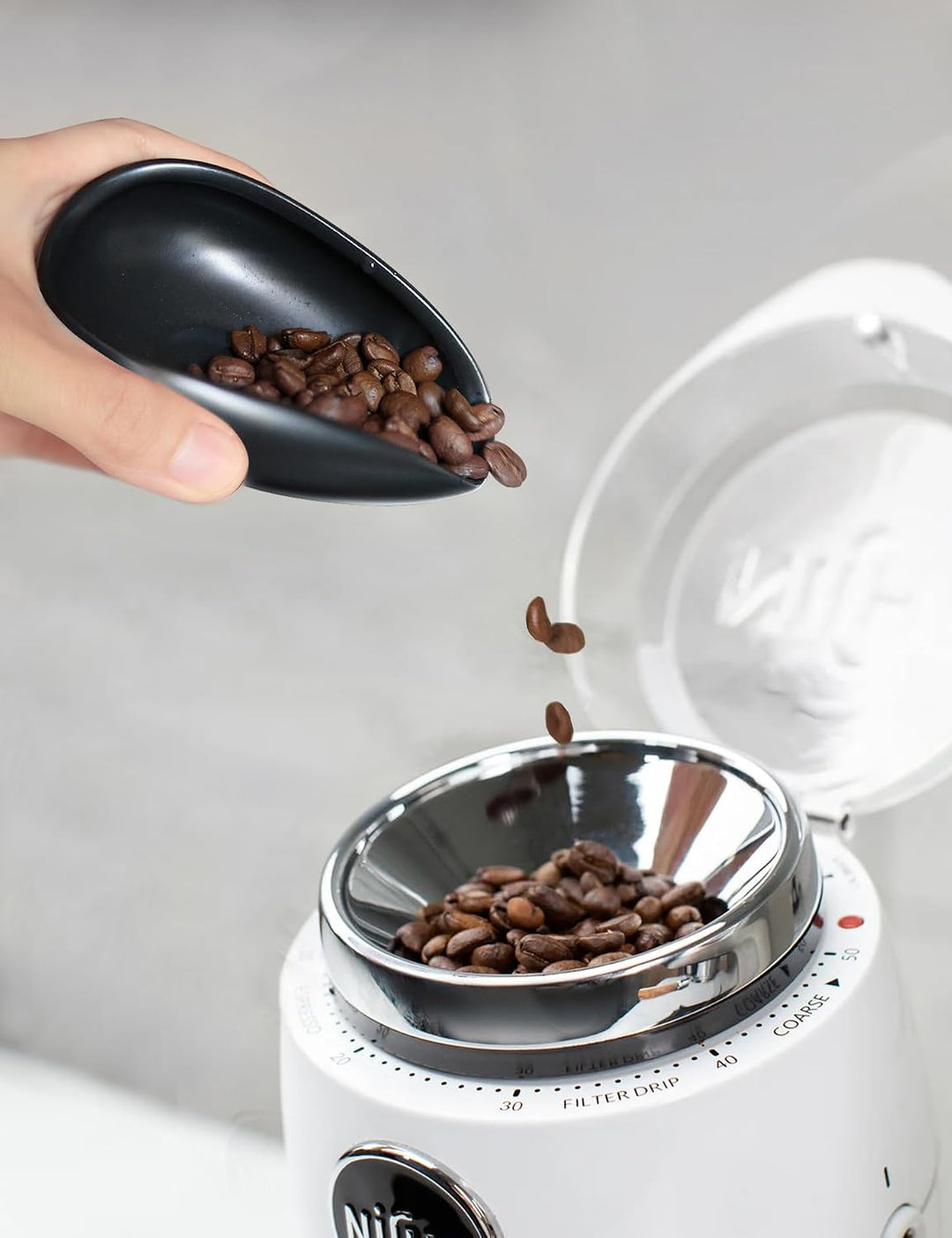 VIGOR Ceramic Coffee Scoop & Dosing Cup Set – Colorful Porcelain Coffee Bean Measuring Spoon and Tray for Espresso, Tea & Coffee Accessories