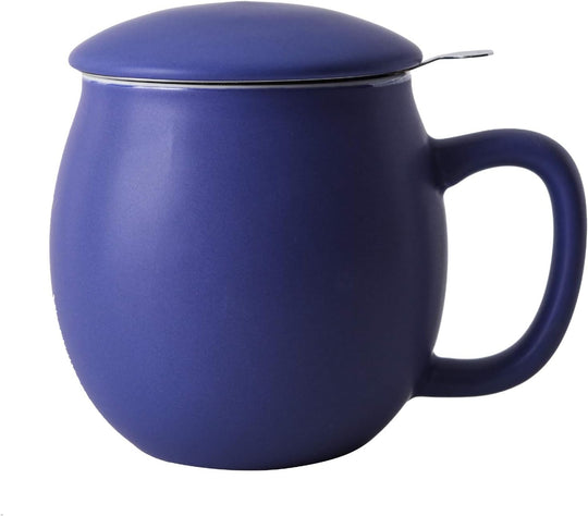 Ceramic Teacup with Infuser and Lid, Mug with Lid for Steeping (MOQ 10 Sets)