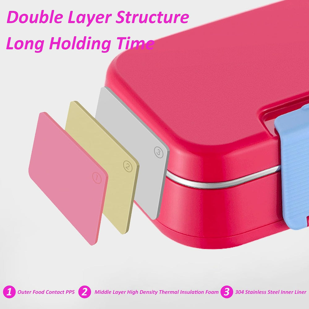 Food-grade Lunch Container, and Removable Stainless Steel Inner Tray for Lunch (MOQ 10 Sets)