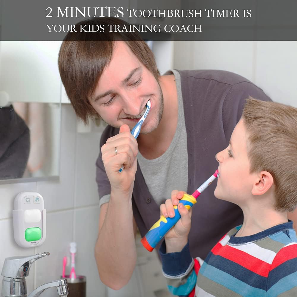 VIGOR Tooth Brushing & Hand Washing Timer for Kids – Wireless Stick-On Bathroom Training Coach with 2-Minute Brush Timer and 20-Second Wash Timer (MOQ 10 Sets)