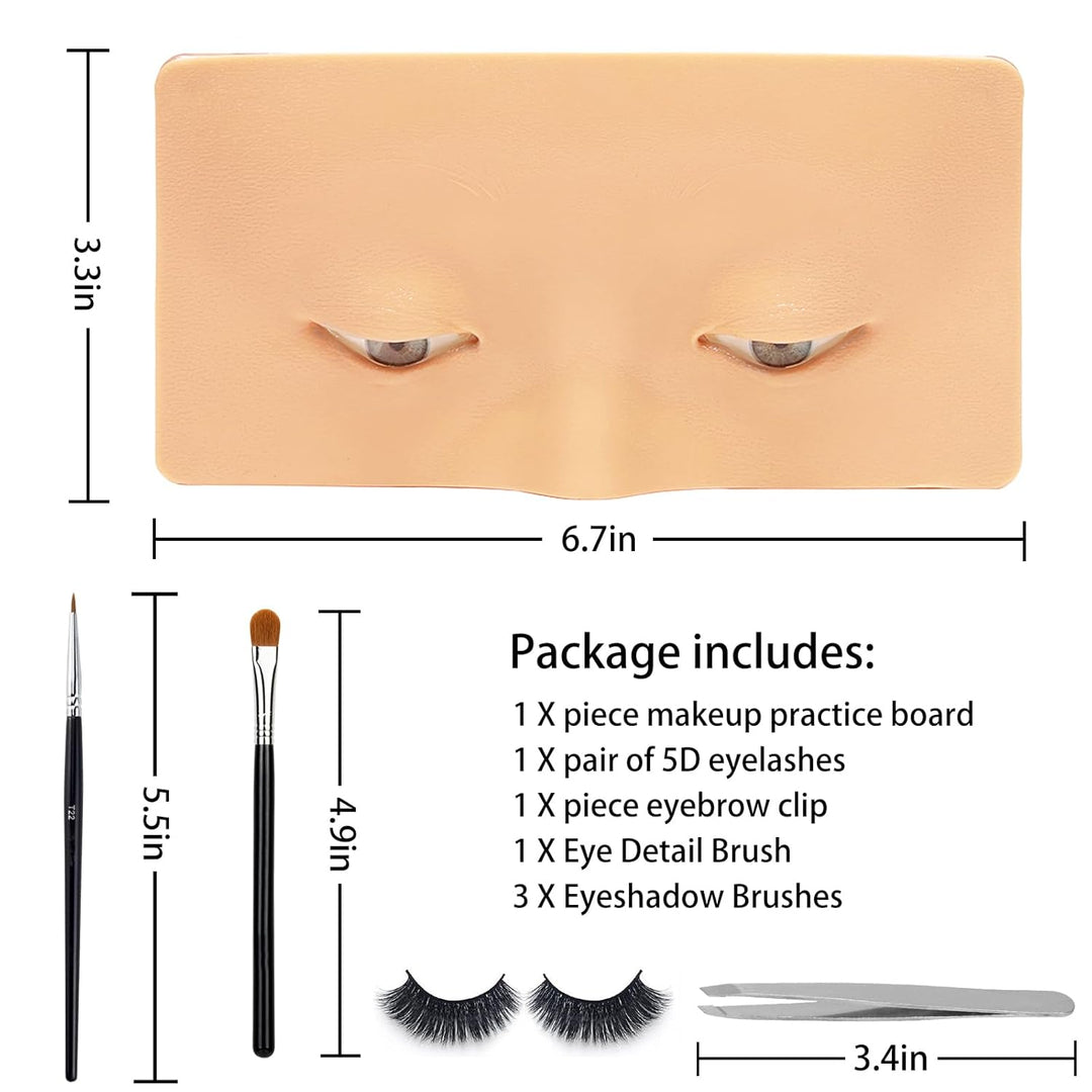 Professional Silicone 3D Eyebrow Eye Makeup Training Practice Skin Makeup Tool (MOQ 10 Sets)