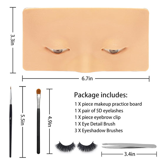 Professional Silicone 3D Eyebrow Eye Makeup Training Practice Skin Makeup Tool (MOQ 10 Sets)