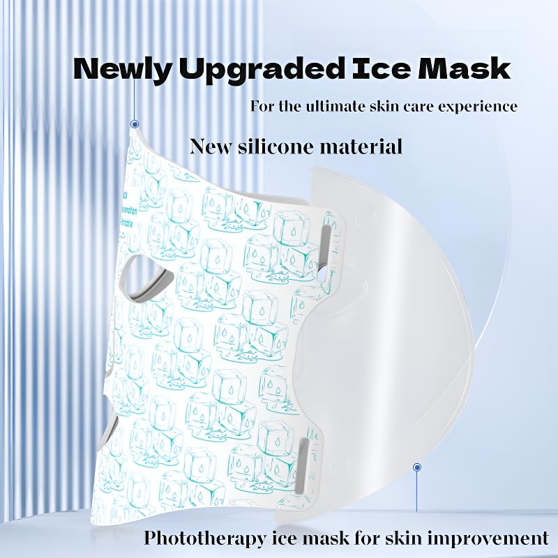 Ice Mask Designs Ice Cooling Mask Near Infrared LED Face Red Light Therapy Mask (MOQ 10 ...