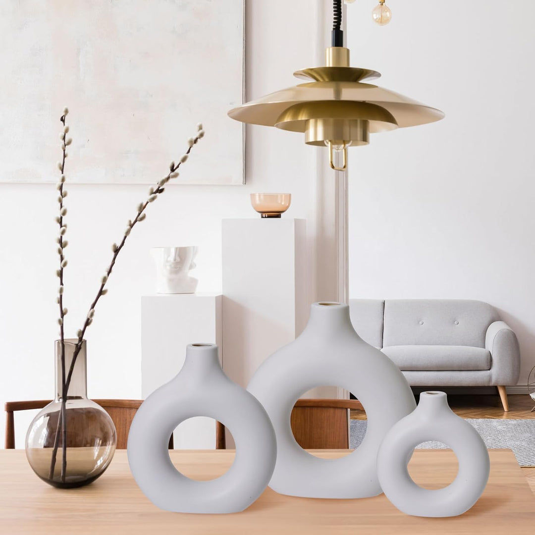 Aesthetic Boho Modern Small Round Cute Vases for Modern Minimalist Bohemian Decor (MOQ 10 sets)
