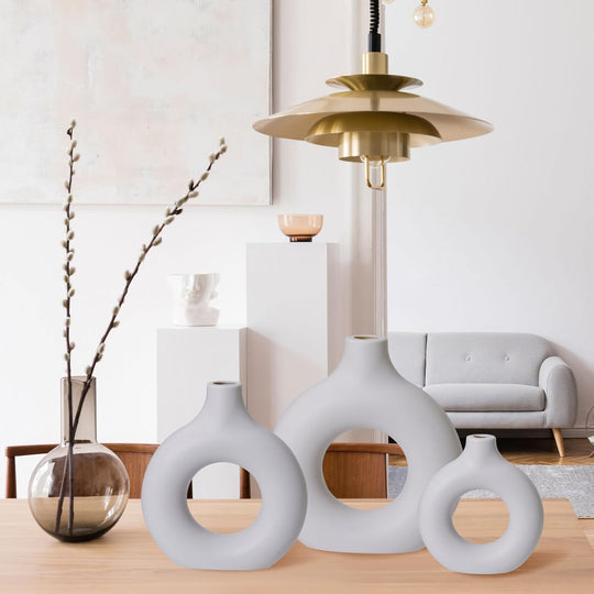 Aesthetic Boho Modern Small Round Cute Vases for Modern Minimalist Bohemian Decor (MOQ 10 sets)