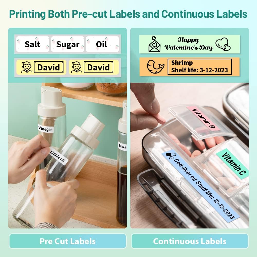 Phomemo D30 Bluetooth Label Maker Machine with Tape – Mini Portable Label Printer for Home, School & Office (MOQ 10 Sets)