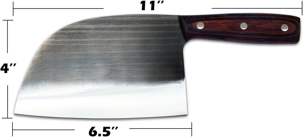 Serbian Chef Knife Full Tang Kitchen Butcher With Stone Grinder