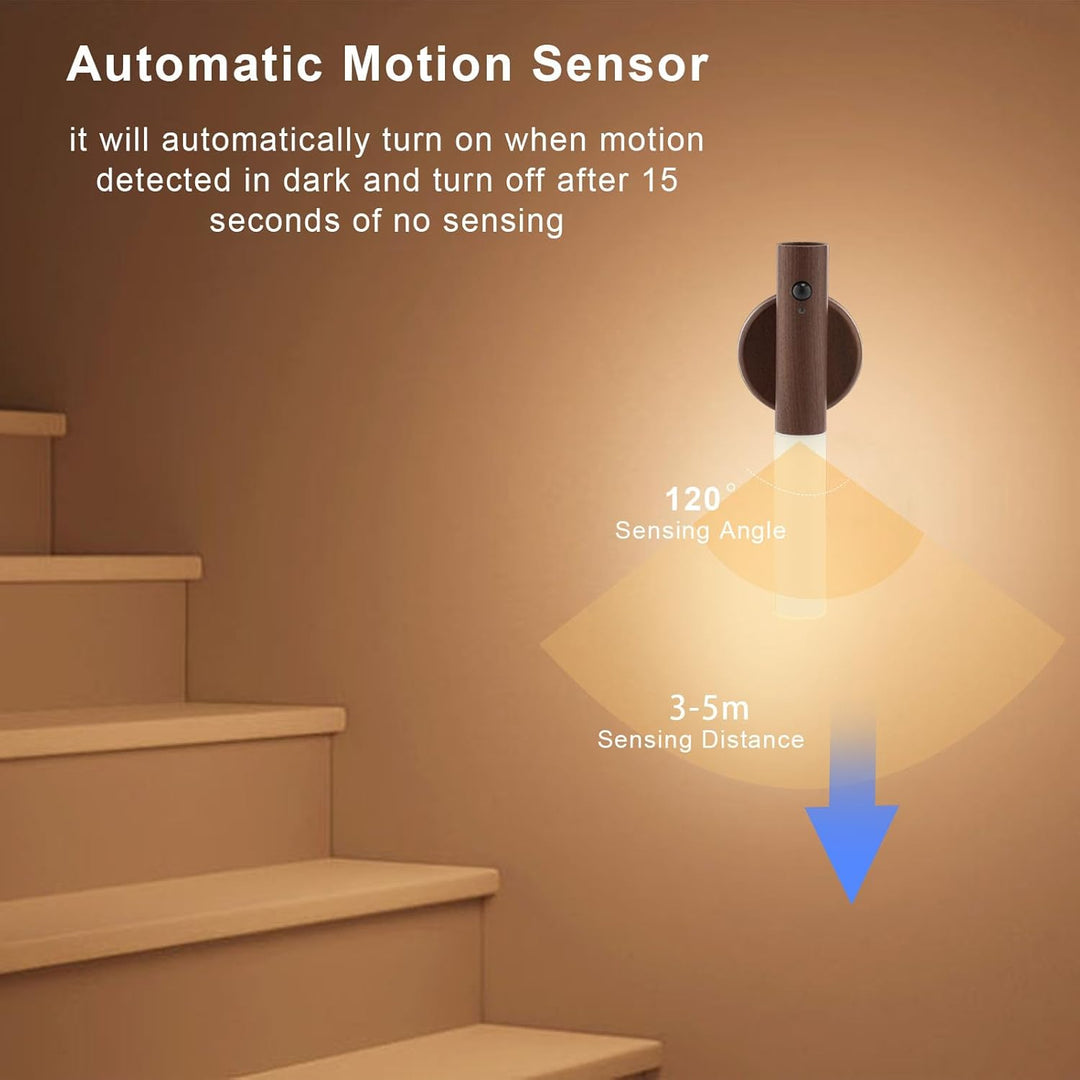 Portable Wireless Magnetic USB Rechargeable Smart Indoor Sensor Control Wall Induction Lamps (MOQ 10 Sets)
