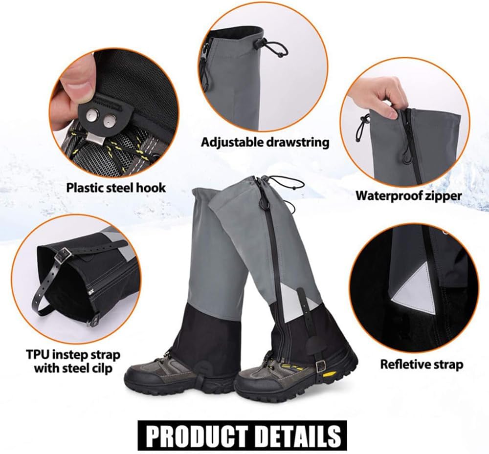 Snake Proof Leg Gaiters – Waterproof Lightweight Nylon Snake Bite Protection Guards for Outdoor Hiking & Climbing