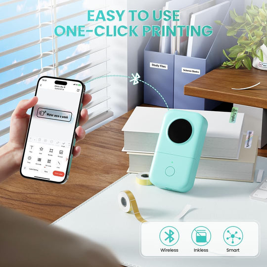 Phomemo D30 Bluetooth Label Maker Machine with Tape – Mini Portable Label Printer for Home, School & Office (MOQ 10 Sets)