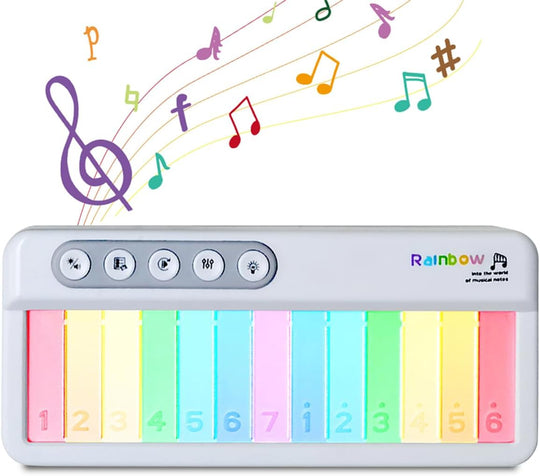 Baby Piano Toy Music & Sound Light Up Musical Toys for Toddlers 1-3, Early Learning Educational Piano Keyboard