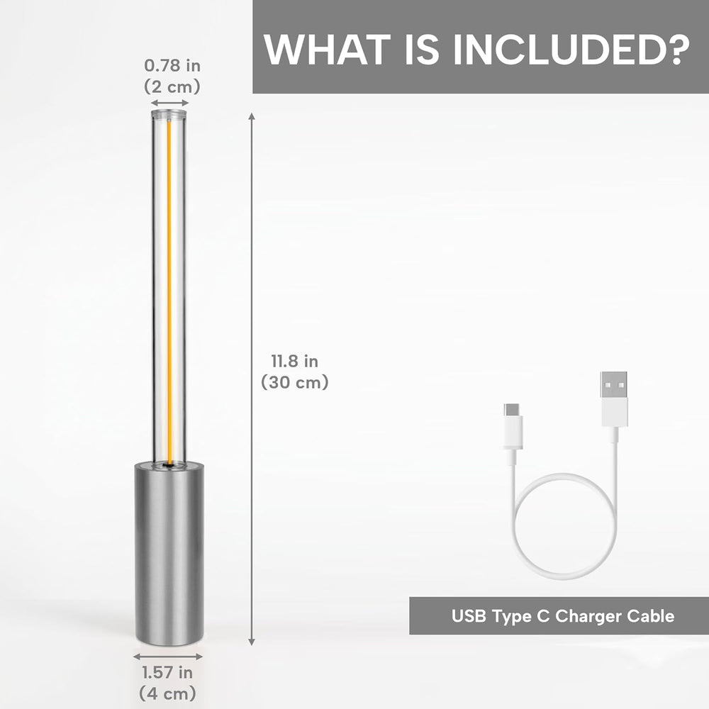 Modern Rechargeable LED Tube Table Lamp – Minimalist Ambient Desk Light (MOQ 10 Sets)