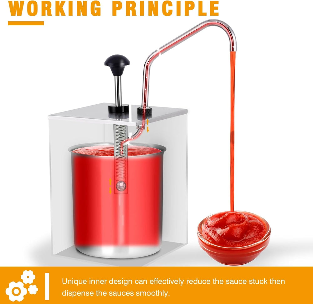 Stainless Steel Ketchup Dispenser Utensils for Convenient Sauce Serving (MOQ 10 Sets)