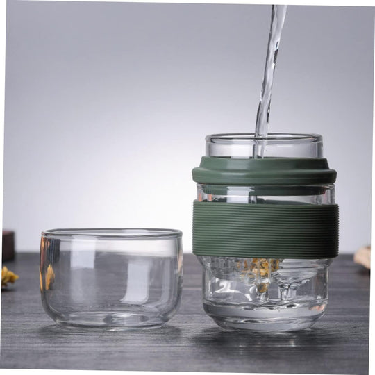 Portable Travel Tea Set with Carrying Case Glass Teapot and Infuser for Loose Leaf Tea (MOQ 10 Sets)