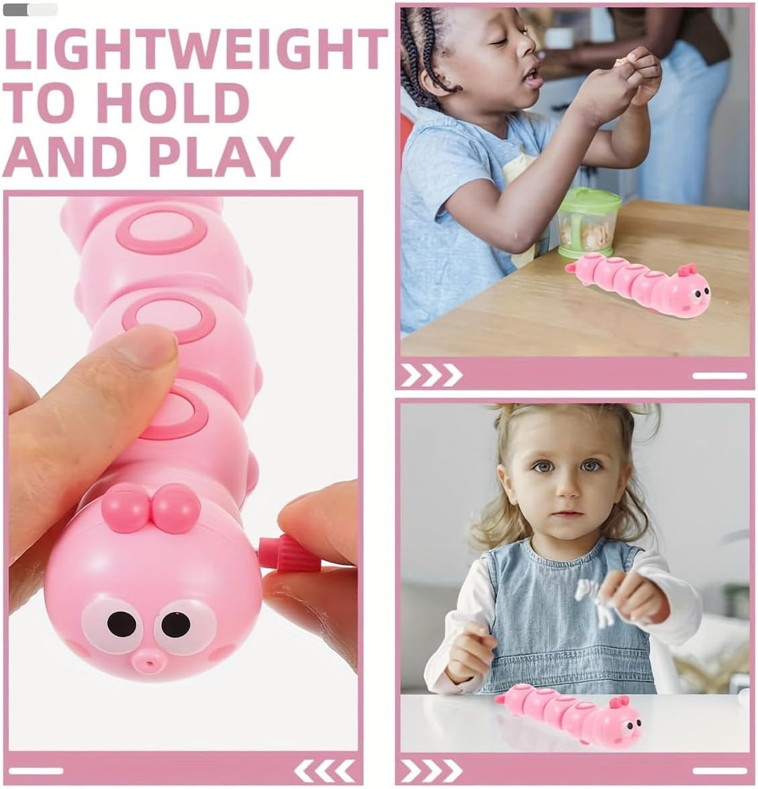 Wind-Up Caterpillar Toy - Mechanical Crawling Insect, Educational STEM Kids Toys for Toddlers (MOQ 10 Sets)