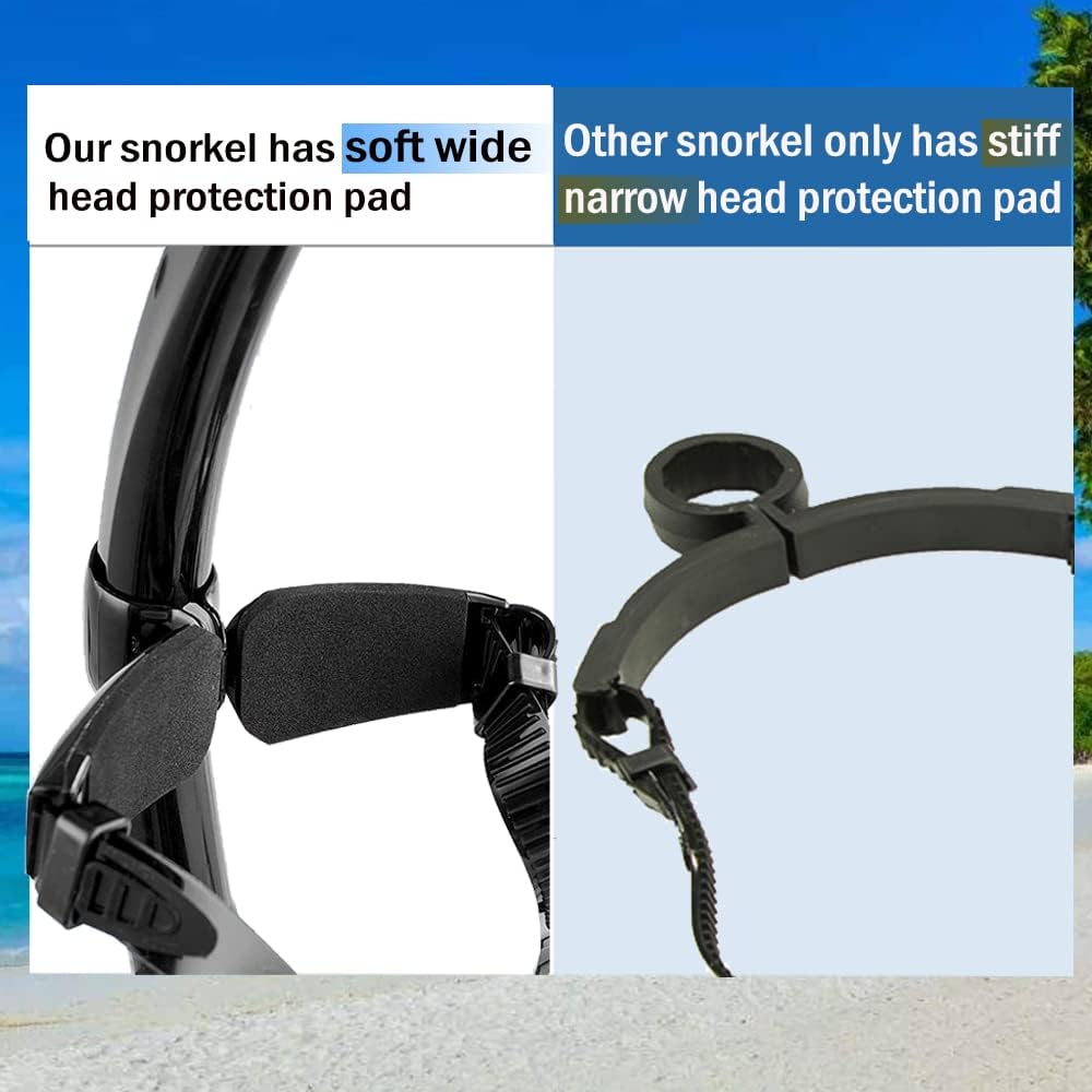 Adjustable Silicone Headband Small Resistance Large Caliber Front Snorkel for Swimming