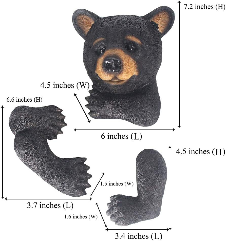 Bear Tree Peeker Garden Ornament Outdoor Decor Yard Art (MOQ 10 Sets)