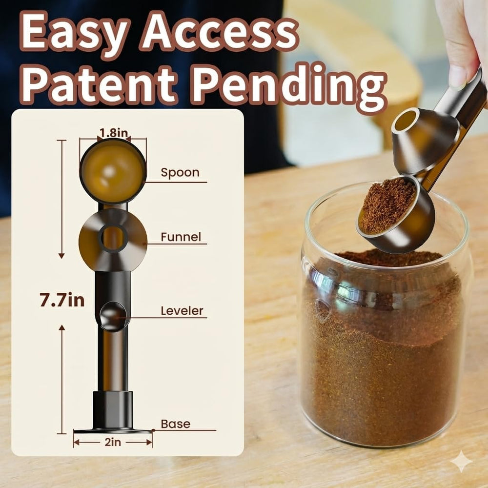 Premium Coffee Scoop Funnel with Dosing Ring (MOQ 10 Sets)