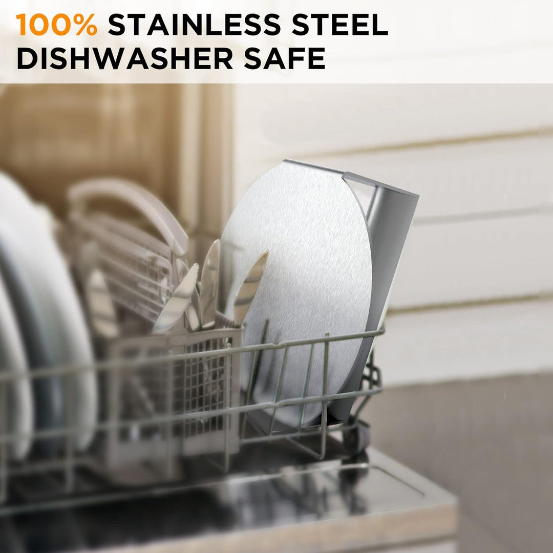 Round Smasher, Non-Stick Smooth Hamburger Press Flat Bottom Without Ridges (MOQ 10 Sets)