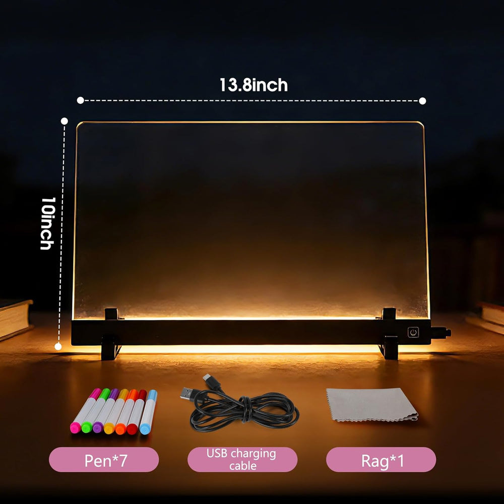 Creative Acrylic Luminous LED Message Board Light Up (MOQ 10 Pcs)