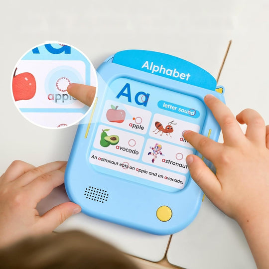 VIGOR learning tablet alphabet and phonics flash card features