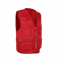 Comfort vest Safari Fishing Travel Photo Cargo Vest Jacket Multi Pockets