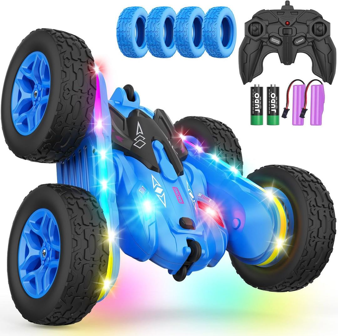 Double-Sided 360° Rotating 4WD Remote Control Car Rc Cars Stunt Toys Gift (10 Pack)