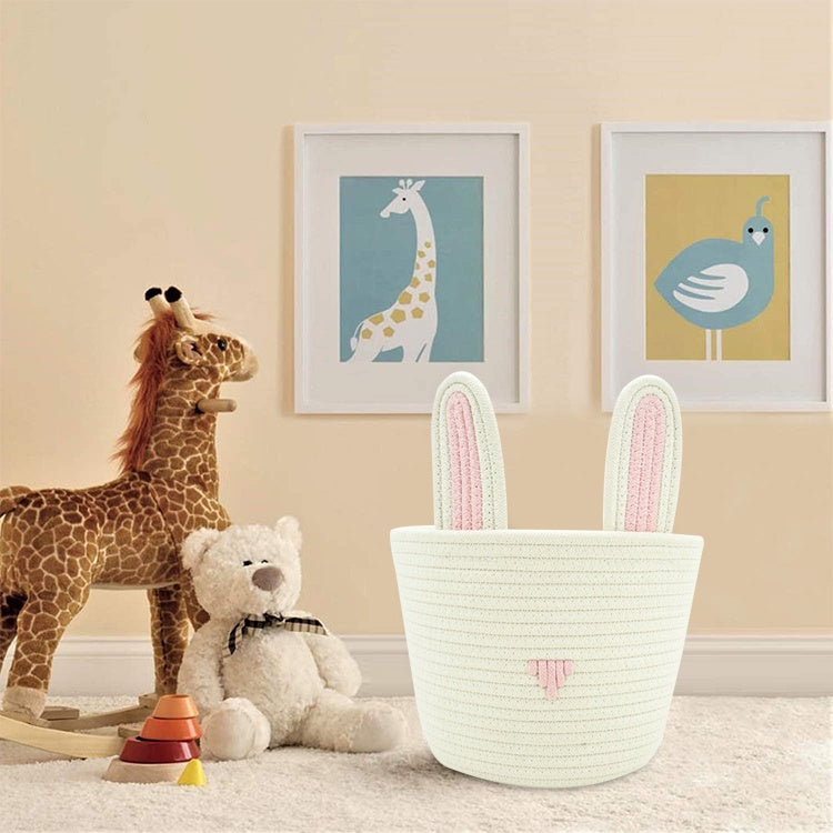 Closet Storage Rabbit Bins Desk Basket Organizer Baby Nursery(Bulk 3 Sets)