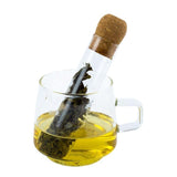 Tea Strainer Accessories Glass Test Tube Tea Strainer Glass Tube Tea Infuser With Cork Lid(Bulk 3 Sets)