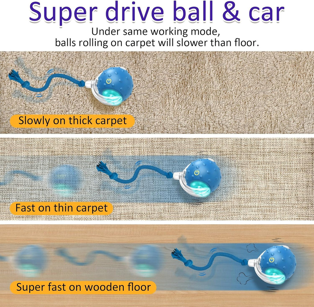 Interactive Cat Toys Ball for Indoor Automatic Fast Rolling on Carpet Chirping (10 Pack)