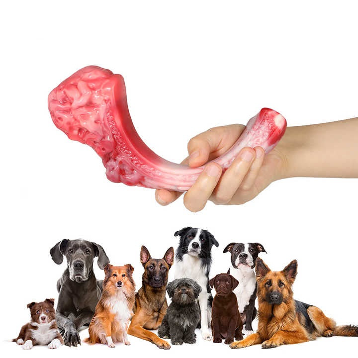 Dog Chew Toy Simulation  Steak Shape Beef Flavor Nylon Indestructible Dog Bone Molar Toys