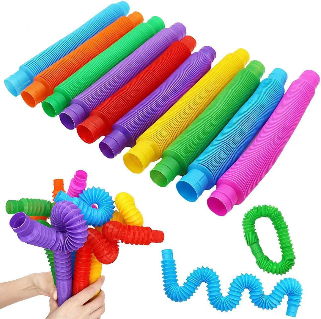 Pop Tubes, Tube Fidget Toys for Kids and Sensory Toys for Children and Adult, Fidget Tubes for Stress and Anxiety Relief, Learning Toys for Toddlers