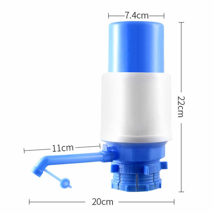 Hand Press Large Bottle Dispenser Mini Portable Plastic 19litter 20L Litre 5 Gallon Desktop Blue