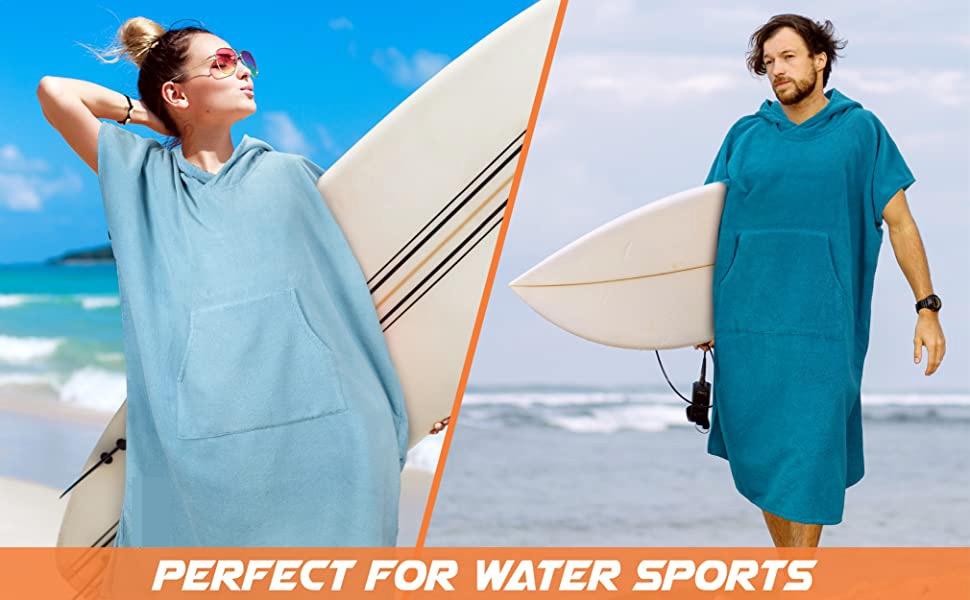 Changing Robe with Hood Quick Dry Microfiber Wetsuit Changing Towel with Pocket for Surfing Men Women(Bulk 3 Sets)
