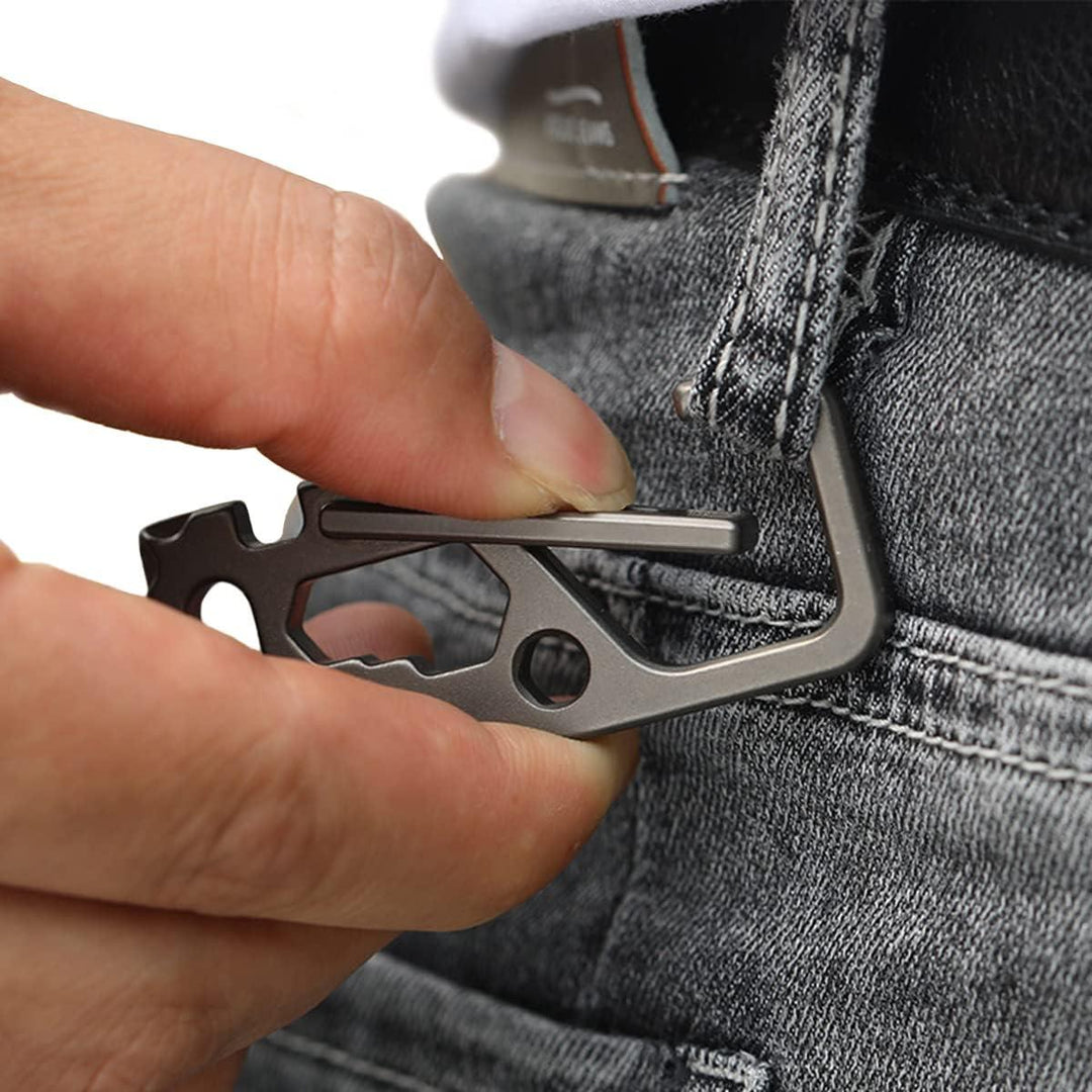 Heavy duty keychain Titanium carabiner clips Multifunctional keychain