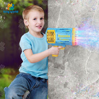 Bubble Machine Gun Mini Bubble Gun for Toddlers, Bubble Maker Blower Toys with Lights,4000+ Bubbles Per Minute for Boys Girls Toddlers Outdoor Indoor Birthday Wedding Party