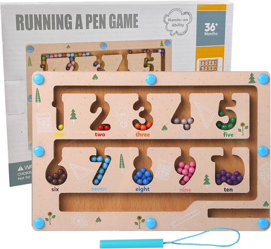 Maze Educational Game Color Number Montessori Education for kids 3-5 Year Old