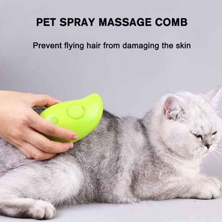 Self Cleaning Cat Steamy Brush for Massage Grooming Removing Tangled Loose Hair