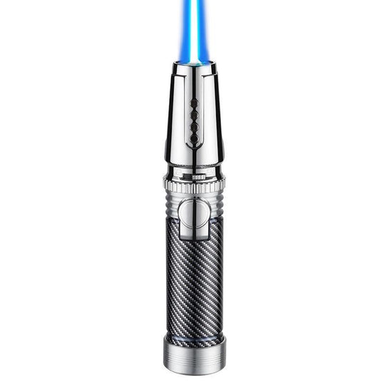 Butane Torch Lighter, Fire Dab Torch Lighters Butane Refillable, Windproof Blue Jet Flame Adjustable for Desserts Baking BBQ, Desserts Baking BBQ