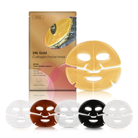 Gold 24k collagen neck mask & Hydra Face lift Gold Aloe Extract Collagen Facial Mask Combo Pack - MOQ 10 Pcs