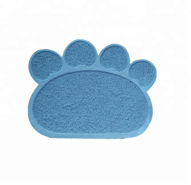 Non-Slip Cat Litter Mat Paw Shape Pet Dog Cat Puppy Kitten Dish Bowl Food Water Feeding Placemat(Bulk 3 Sets)